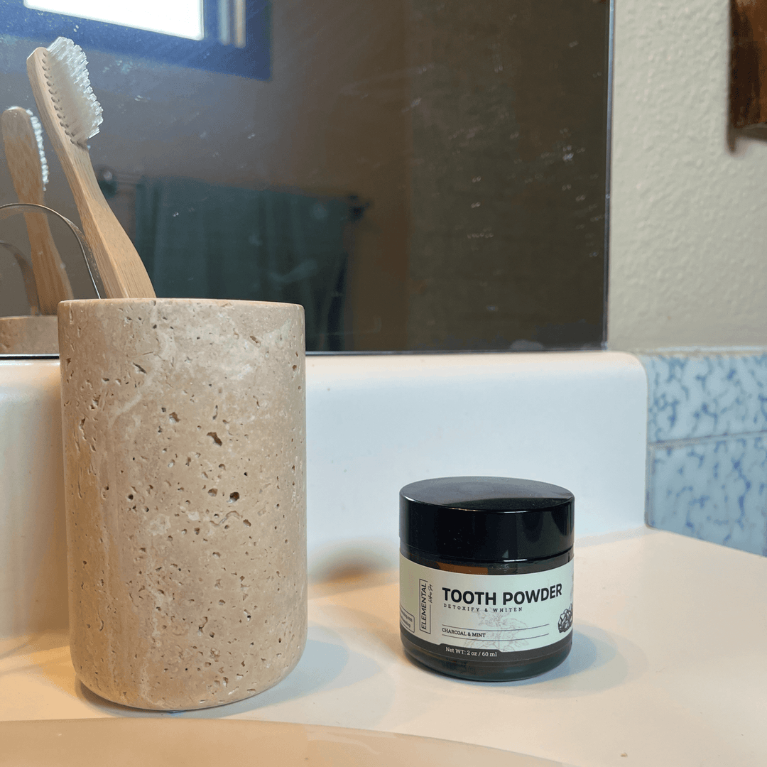 Oral Care Bundle with tooth powder and bamboo toothbrush