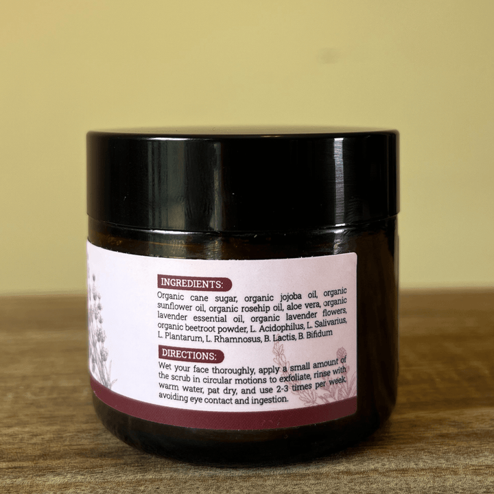 Probiotic Face Scrub natural exfoliator gentle face care