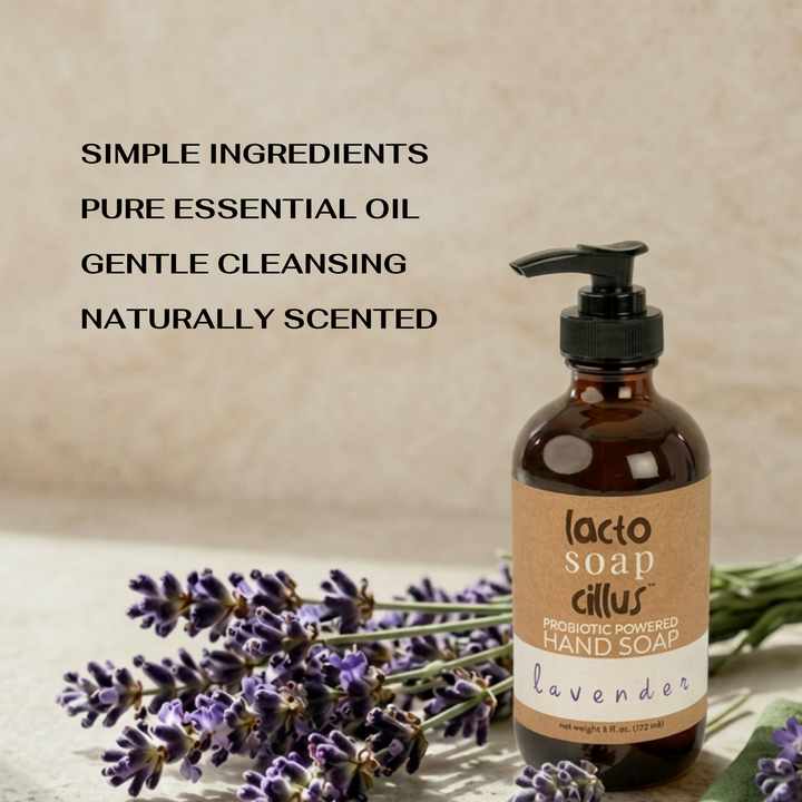 probiotic Hand Soap handcrafted liquid soap designed for gentle cleansing and skin barrier support