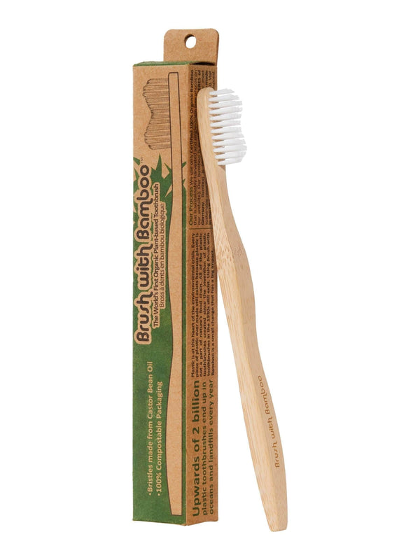 Bamboo Toothbrush with eco-friendly biodegradable handle for a sustainable oral care routine