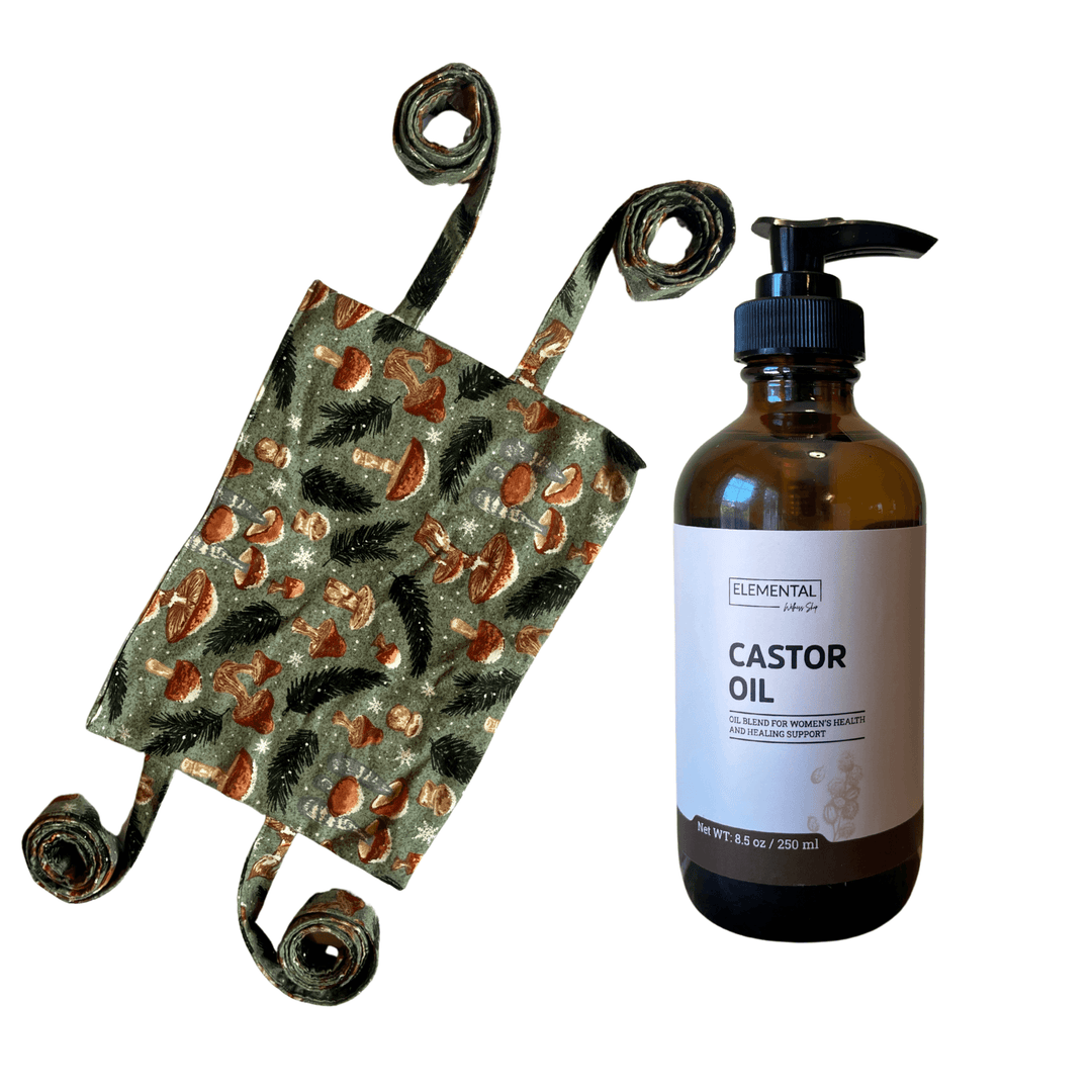 Castor Oil Pack Bundle with hexane free cold pressed castor oil