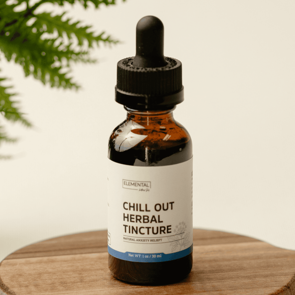 Chill Out Herbal Tincture alcohol-free herbal extract blend designed to support relaxation and calm in daily life