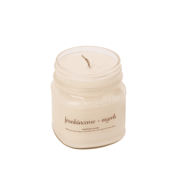 Frankincense + Myrrh Meditation Candles | 100% Soy Wax Candles with Essential Oils