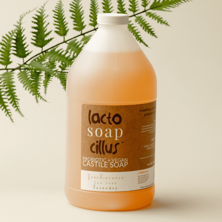 Frankincense Tea Tree & Lavender / 64 oz Liquid Castile Soap natural and organic skin cleanser