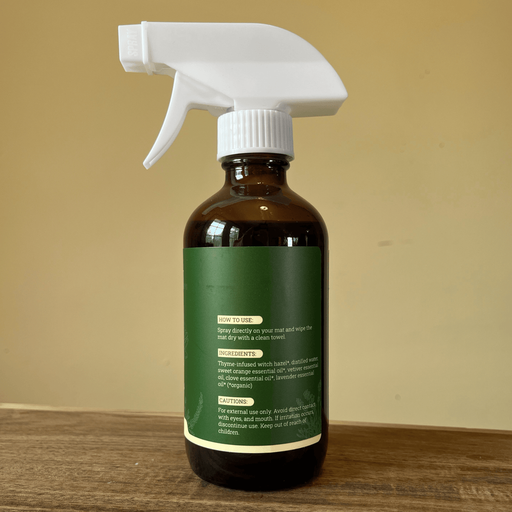 Natural Yoga Mat Cleaner organic yoga mat spray bottle