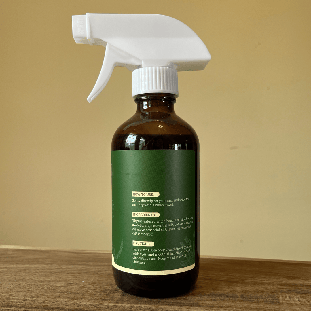 Natural Yoga Mat Cleaner organic yoga mat spray bottle