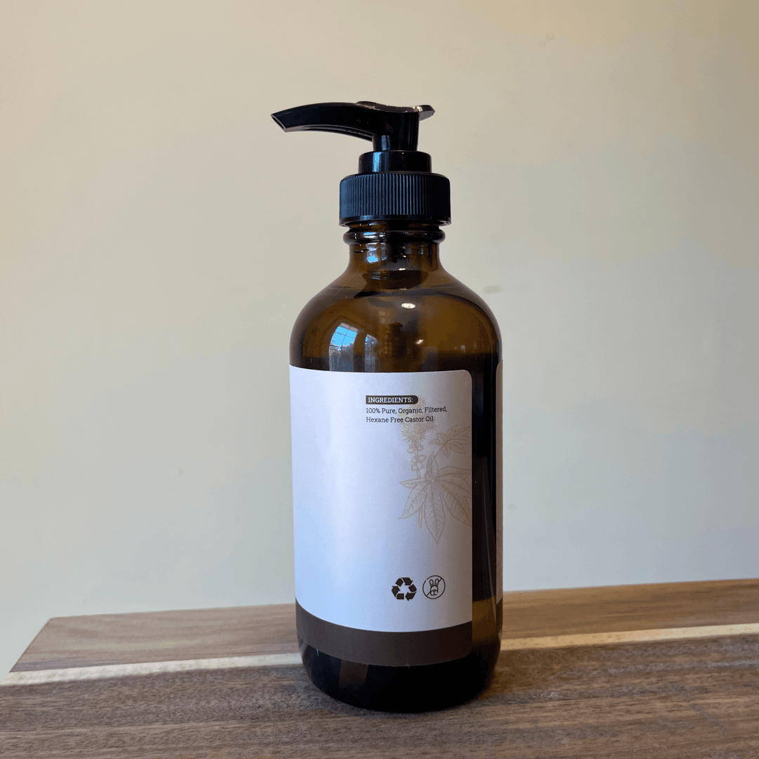 Organic Hexane-Free Castor Oil Cold-Pressed Therapeutic Grade
