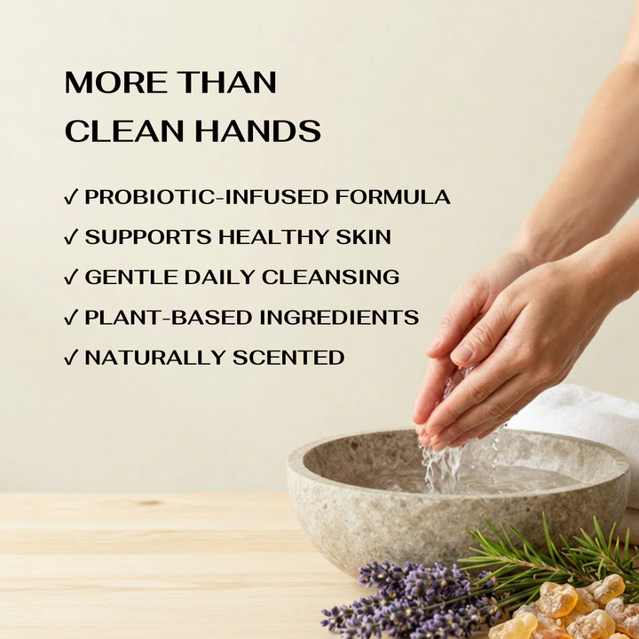 Probiotic Hand Soap natural liquid cleanser for daily use with skin-supporting probiotic ingredients