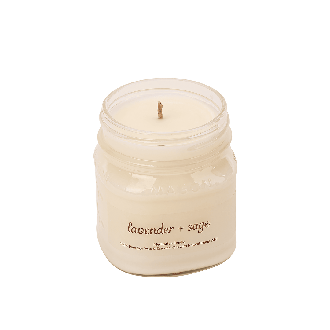 Sage + Lavender Meditation Candles | 100% Soy Wax Candles with Essential Oils