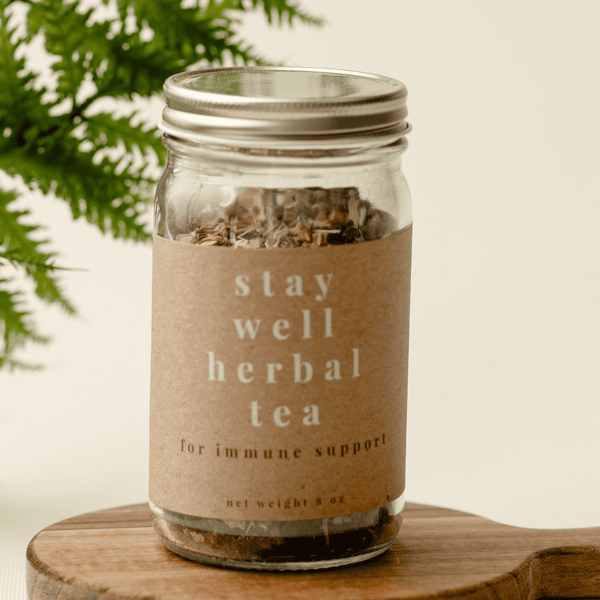 Stay Well Loose Leaf Herbal Tea natural wellness blend crafted with supportive herbs for daily vitality and balance