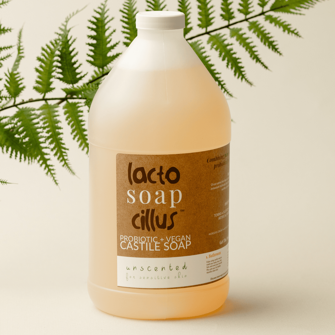 Unscented / 64 oz Liquid Castile Soap natural and organic skin cleanser