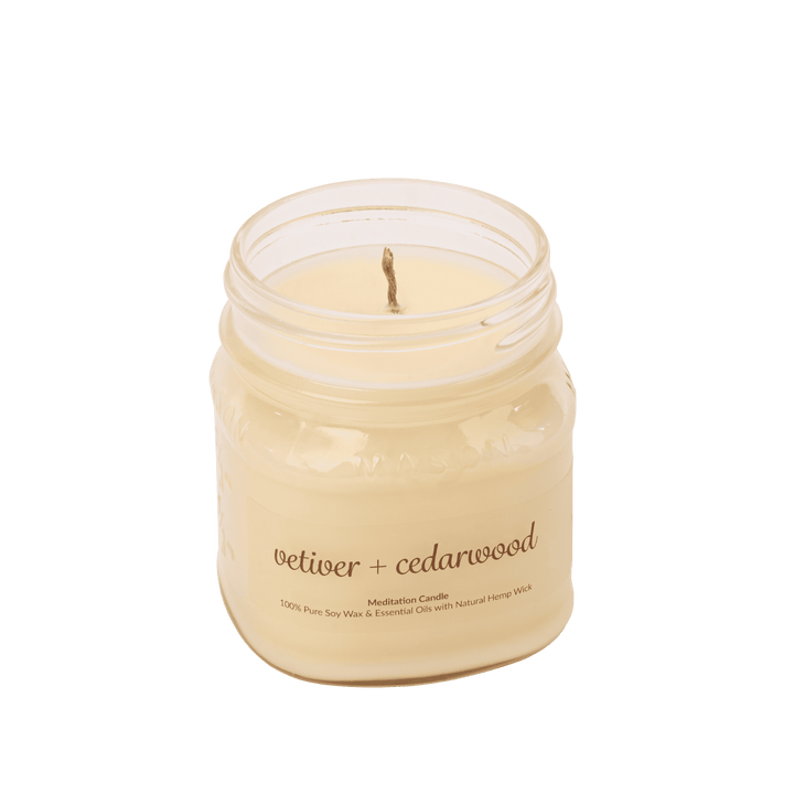 Vetiver + Cedarwood Meditation Candles | 100% Soy Wax Candles with Essential Oils