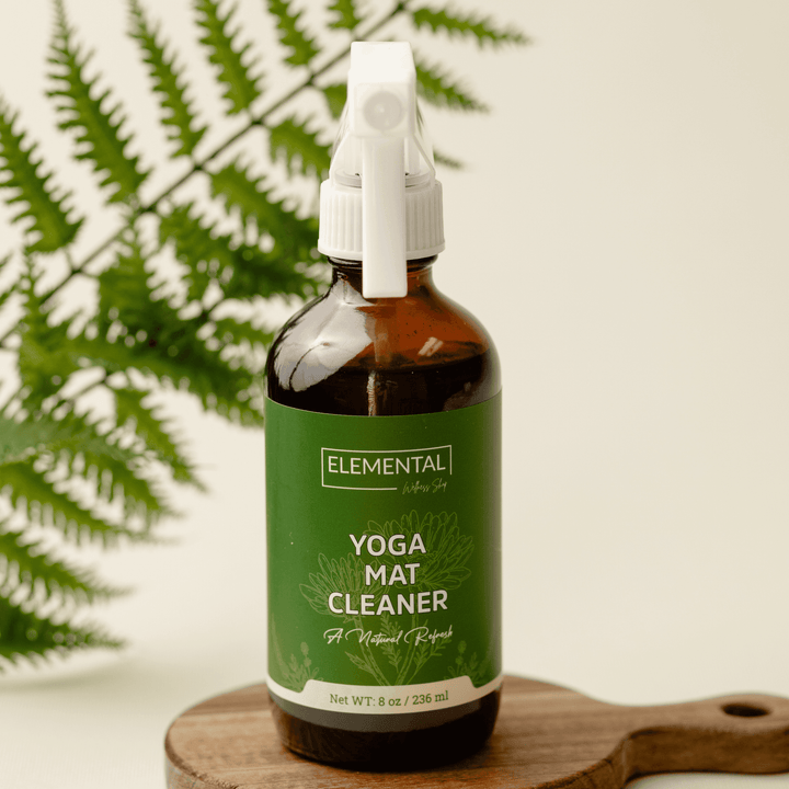 natural yoga mat cleaner to refresh yoga mat using essential oils and thyme 